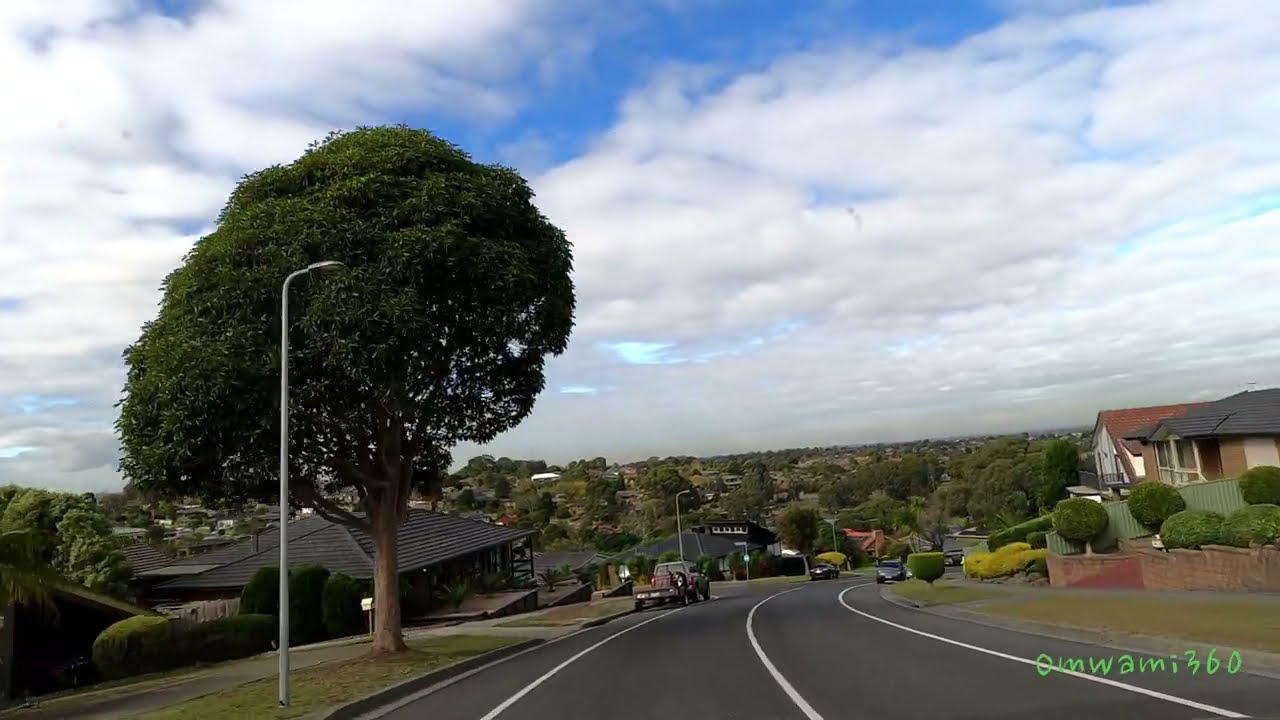 Drive into Endeavour Hills Suburb of Melbourne Australia