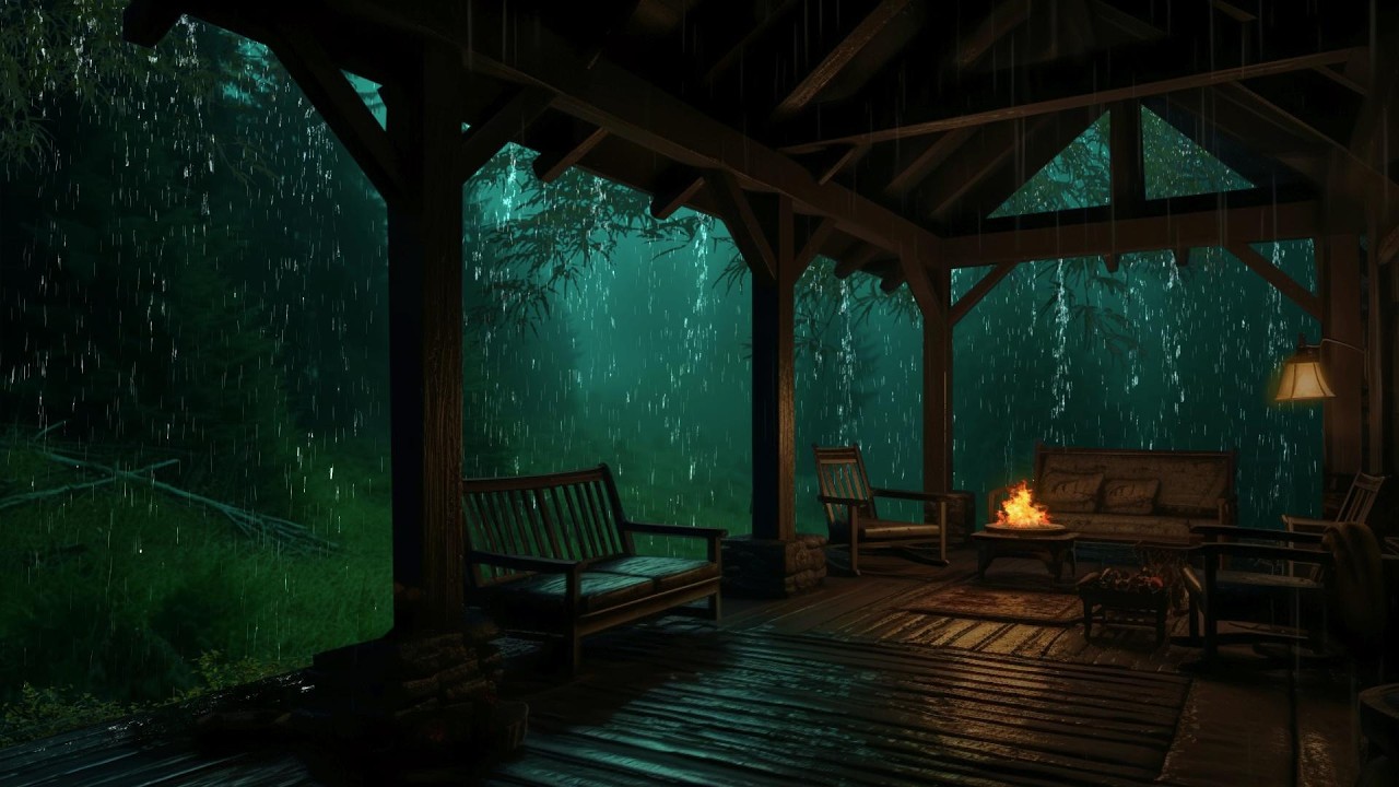 Heavy Rainstorm and Thunder at Night &ndash; Relaxing Sleep Sounds to Calm the Mind Completely