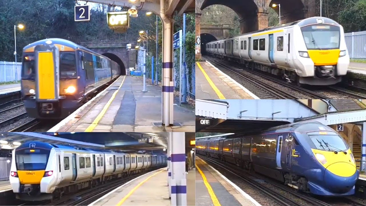Variety of Trains at Chatham Station, Kent
