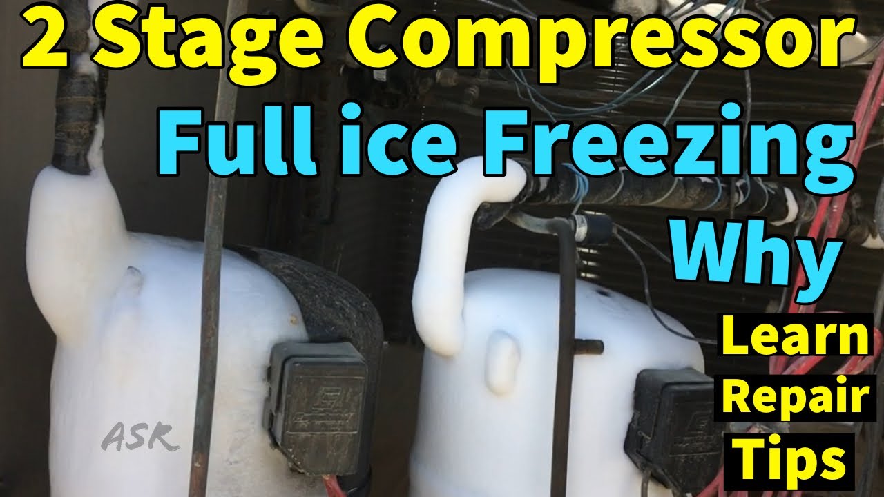 Tips HVAC Package Unit Full ice making too much why ice making on Compressor pipe AC repair Learn