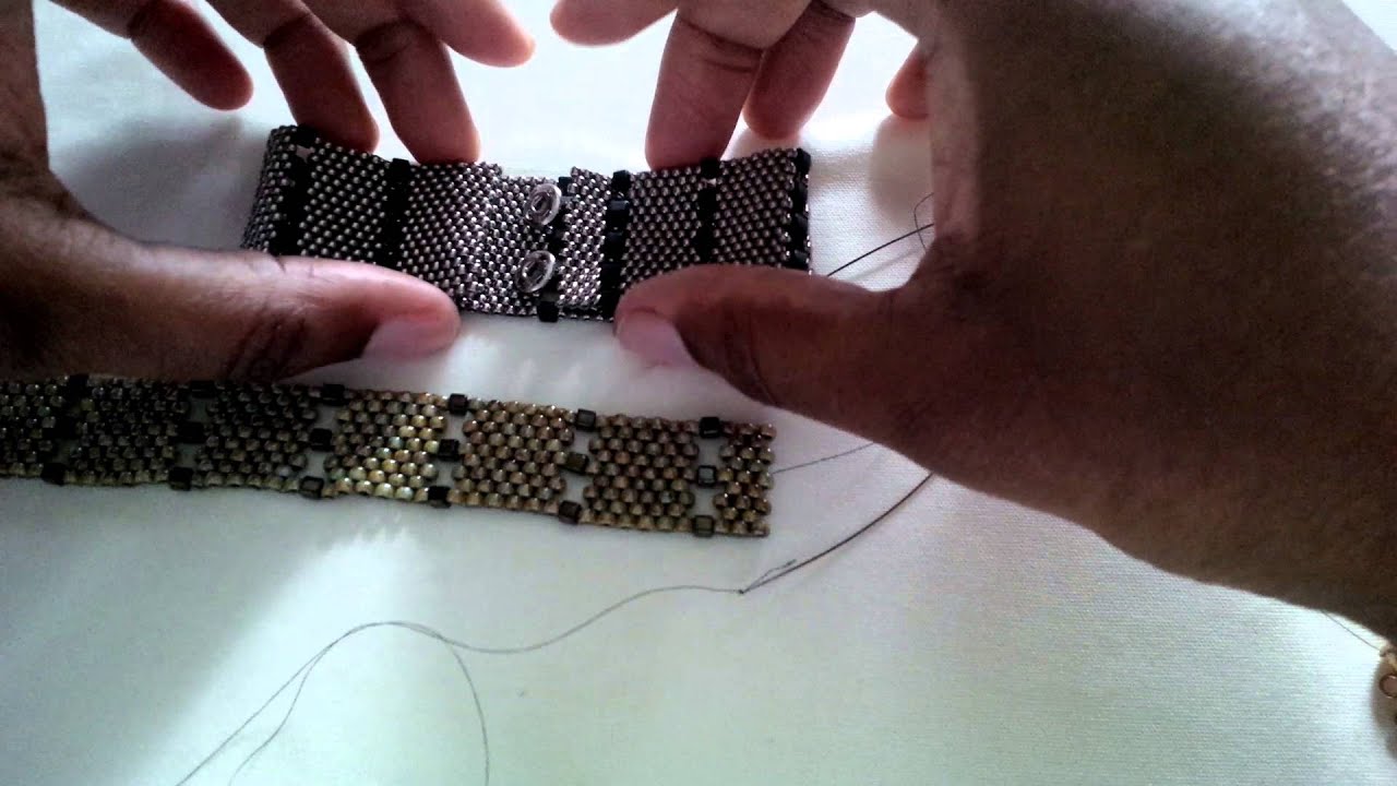Beading techniques and tips #3: Adding snap clasps to peyote bracelets