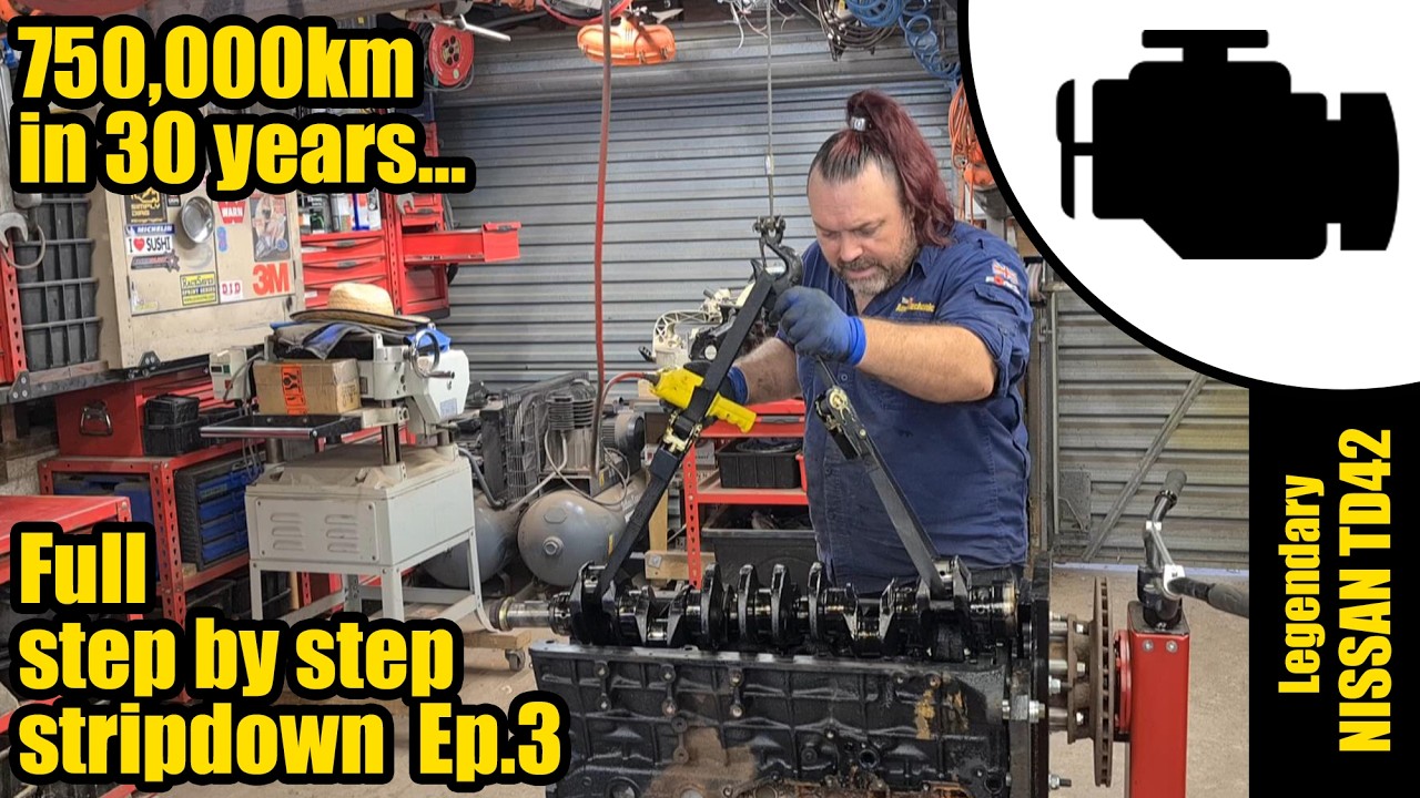 Nissan TD42 Engine strip Patrol & Safari Y60 model Ep.3 #1193