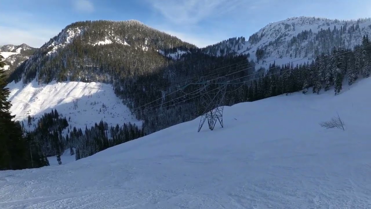 Stevens Pass 2023-02-15 Skiing - Aquarius Face to Borealis