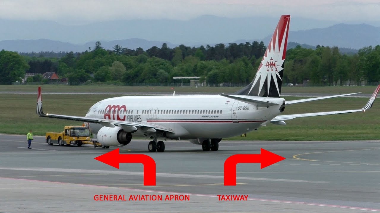 ❗ TAXI FAIL ❗ AMC Airlines Boeing 737 takeoff at Graz Airport | SU-BSA