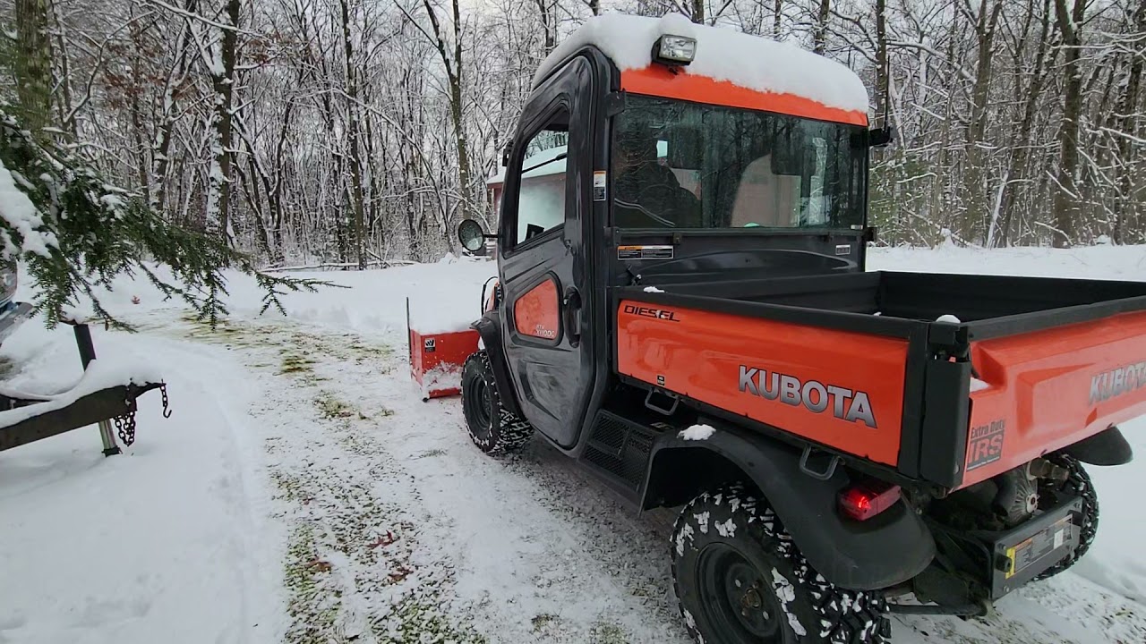 Snowblowing with my kubota rtv x1100c