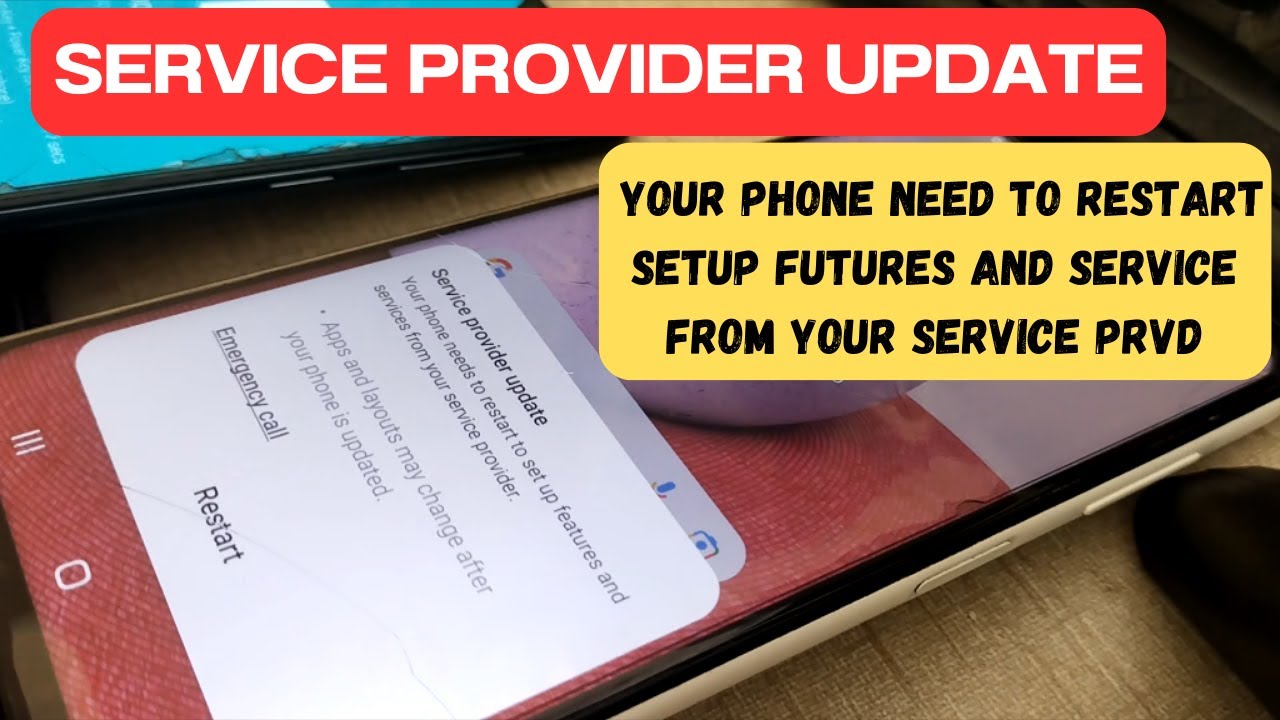 SERVICE PROVIDER UPDATE | YOUR PHONE NEED TO RESTART SETUP FUTURES AND SERVICE FROM YOUR SERVICE PRO