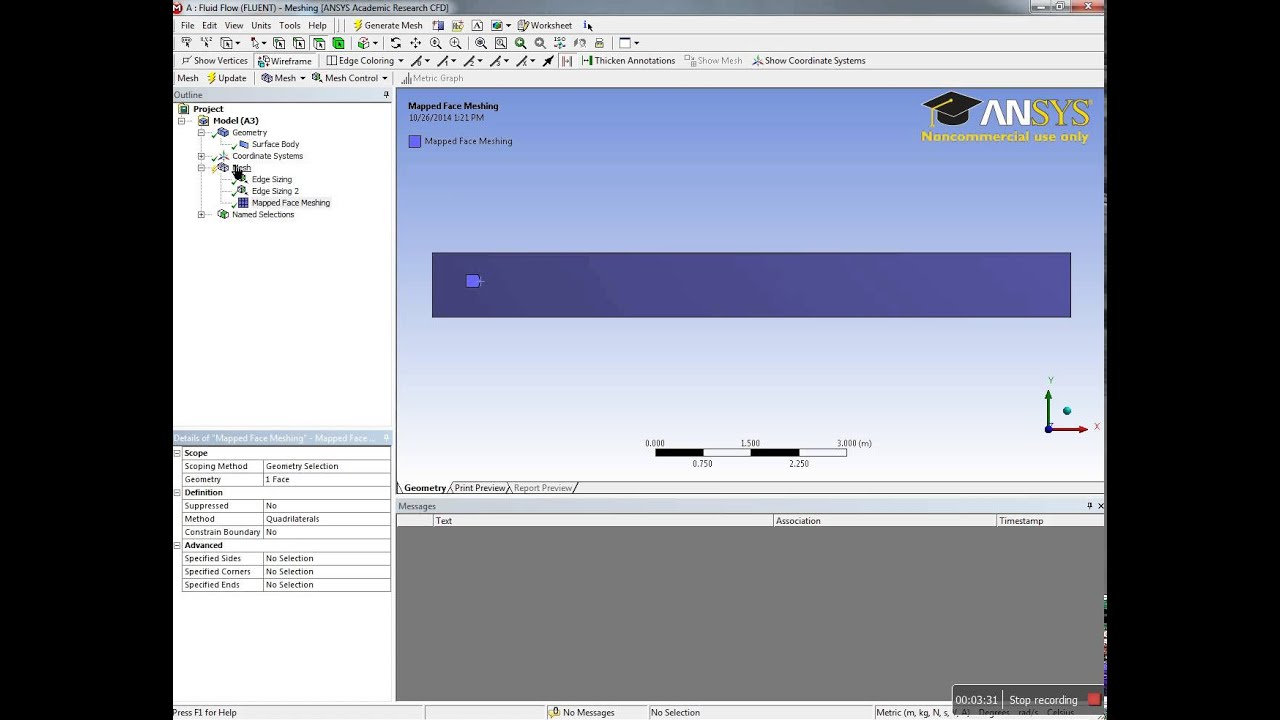 Laminar Flow between Parallel Plates (CFD solution)