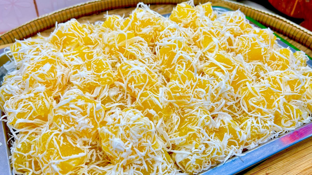 ขนมมัน5นาทีสูตรทำขายกำไรดี เหนียวนุ่มหนึบหอมหวานมันอร่อยมาก