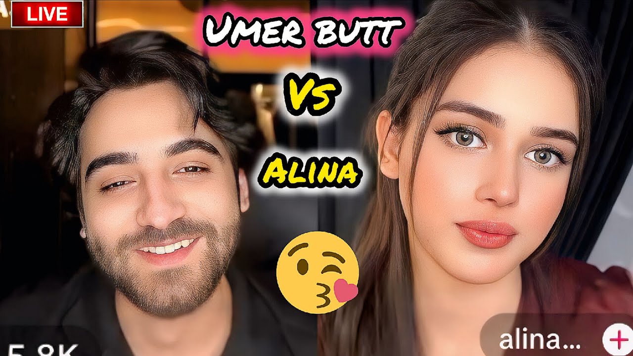 TIKTOKER UMER BUTT VS ALINA LIVE ON TIKTOK SHADI HONA CHAHIYE? 🥰🤦‍♂️😘