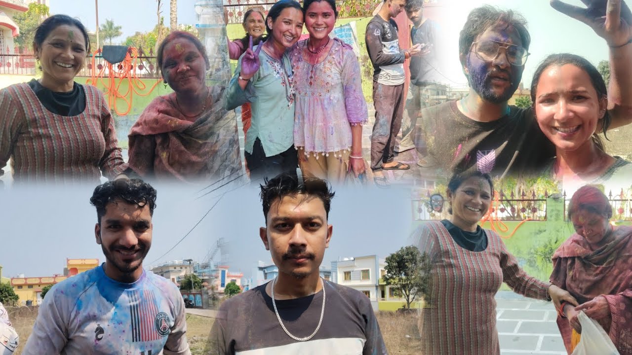 आज घर वालों के साथ बहुत सालों  बाद खेली होली 🥹❤️#vlog #holi #family #fun #viralvideo 