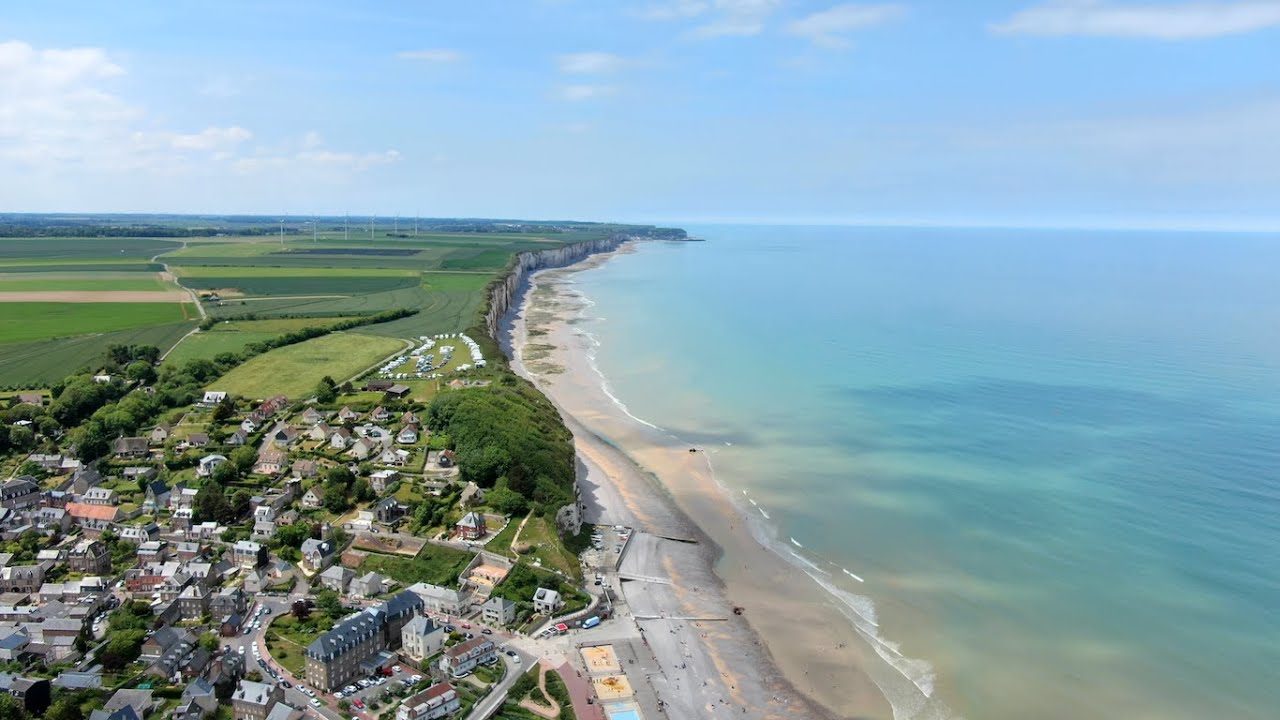 La plage de Veules-les-roses en drone