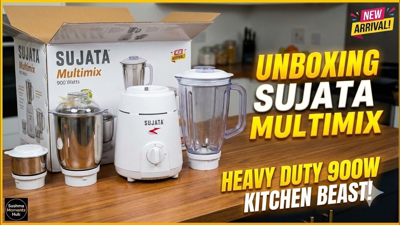Sujata Multi Mixer Grinder Unboxing 🔥 | Sujata Multimix Unboxing & First Look! (900W Mixer Grinder)