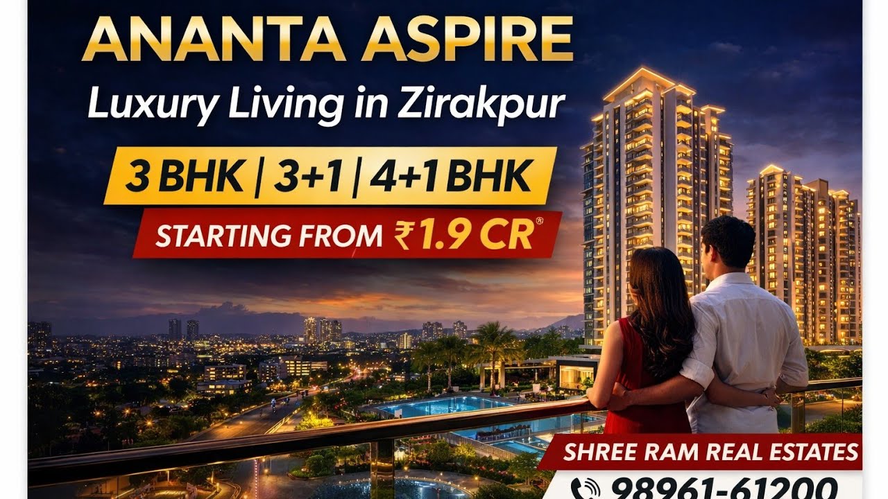 Zirakpur’s Smartest Luxury Address! 🏠 The Ananta Aspire 3/4 BHK Tour | Price, Amenities & Location
