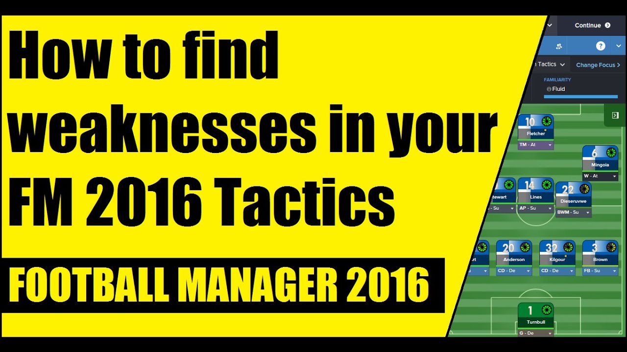 HOW TO FIND WEAKNESSES IN YOUR FM 2016 TACTICS