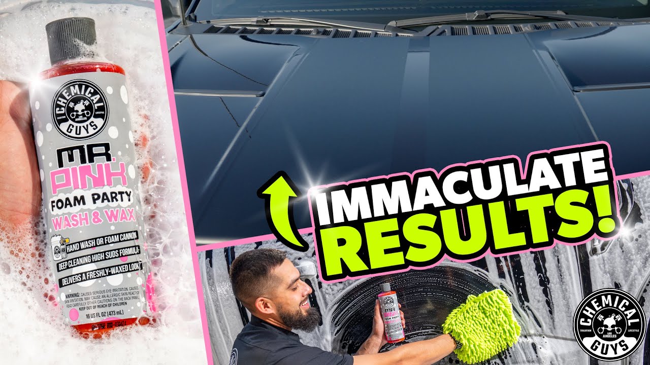 SAVE TIME - Wash and Wax Your Car at the Same Time with MR PINK Foam Party Auto Soap - Chemical Guys