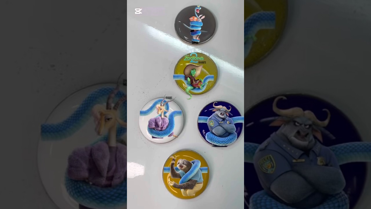 Zootopia 2 Snake Scene &ndash; Reverse Resin Cabochon Video #satisfyingvideo #colormixing #shorts