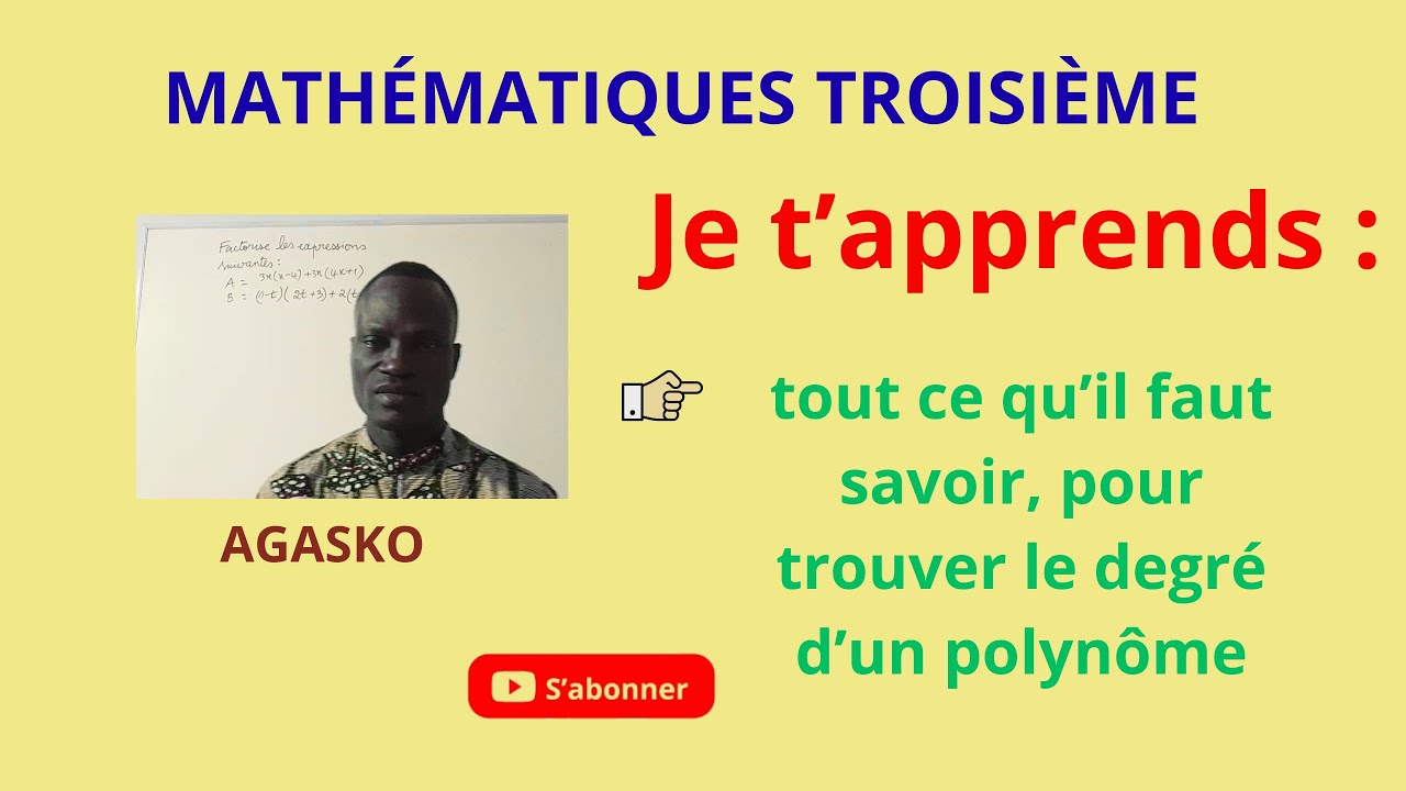 Trouver le degré d’un polynôme facilement