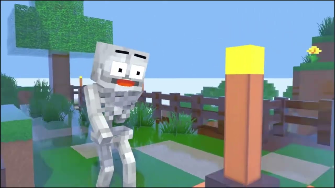 Skeleton In Amazon Island World ( Love Story ) Minecraft Animation By @xdjames1959