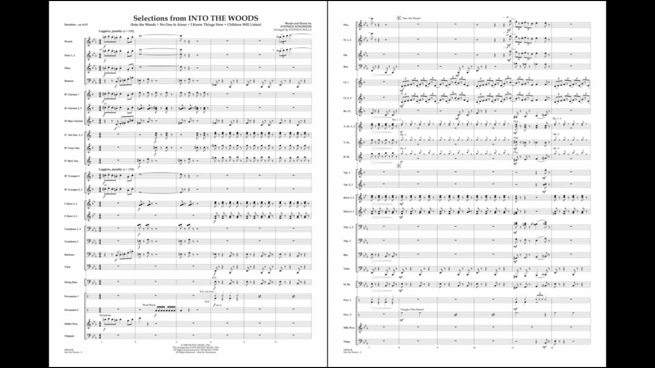 Selections from Into the Woods by Stephen Sondheim/arr. Stephen Bulla