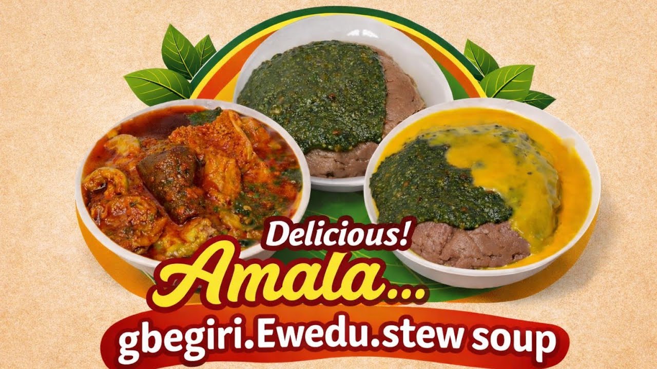 How to make Yoruba traditional food? Amala gbegiri Ewedu stew soup