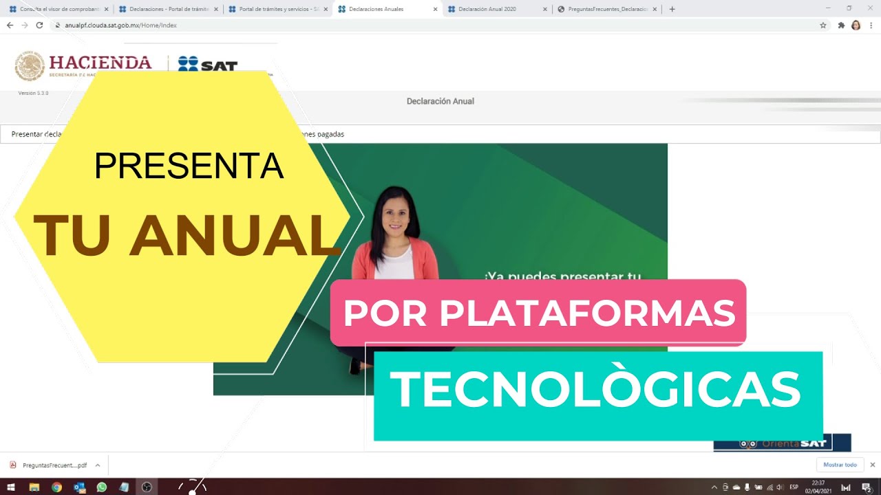 Presentación de la anual 2020 persona física Plataformas tecnológicas Parte 2!
