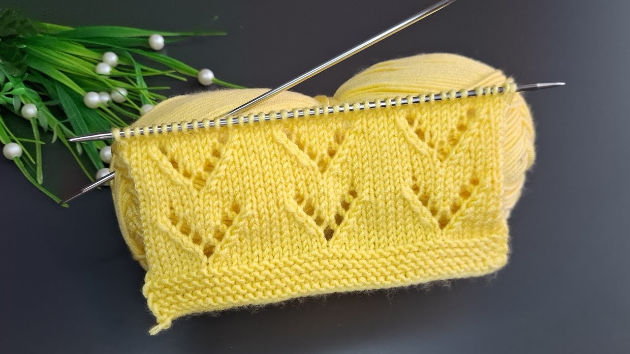 İki şiş kolay örgü yelek model anlatımı ✅️Eays crochet knitting patterns