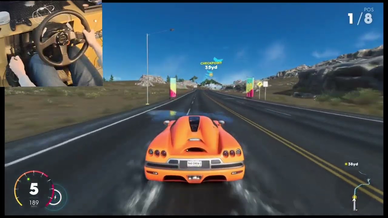 Racing a Koenigsegg CCR in the Canyons | Logitech G29 | The Crew 2