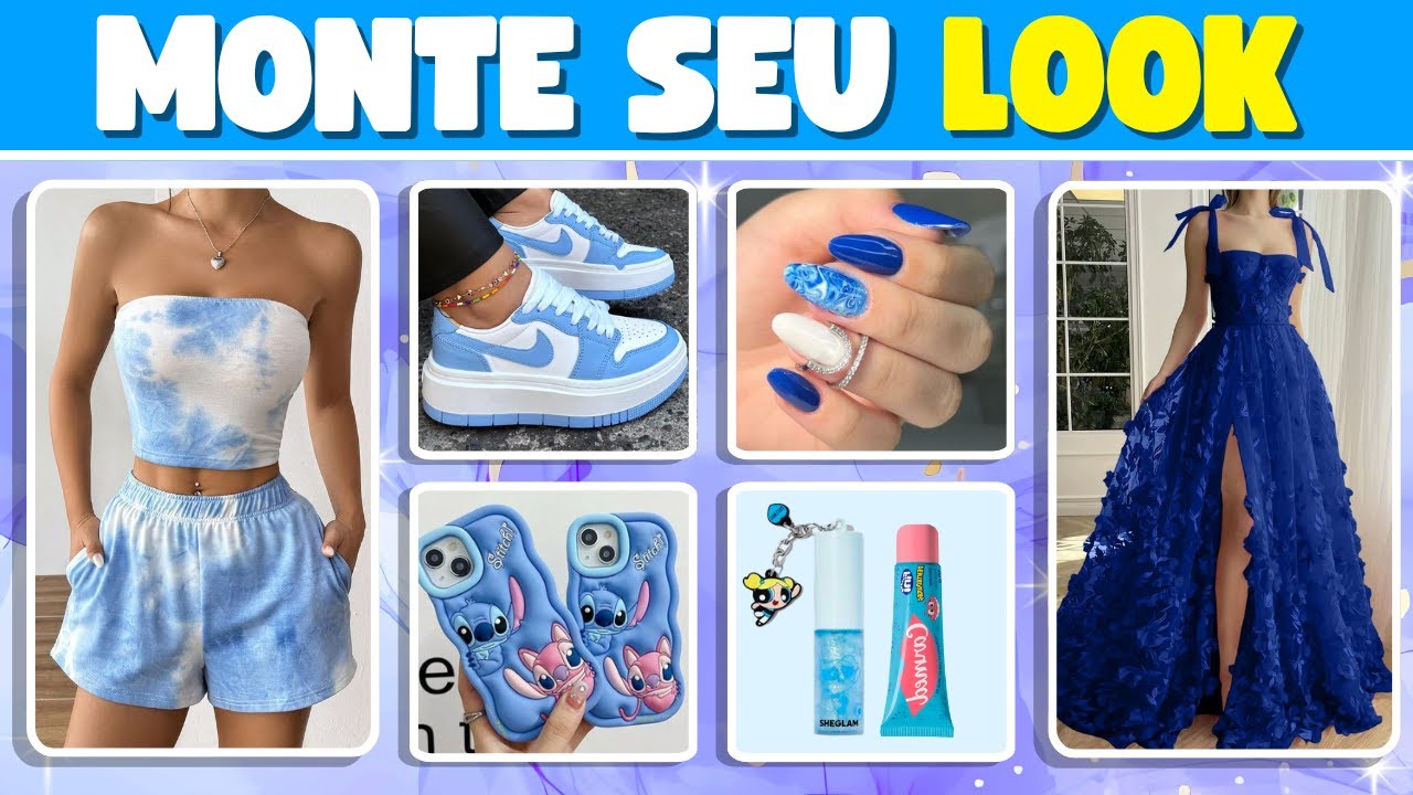 ✨ MONTE SEU LOOK AZUL 💙 | Qual Você Escolhe? 🤔 | Jogo das escolhas | Globo Quiz