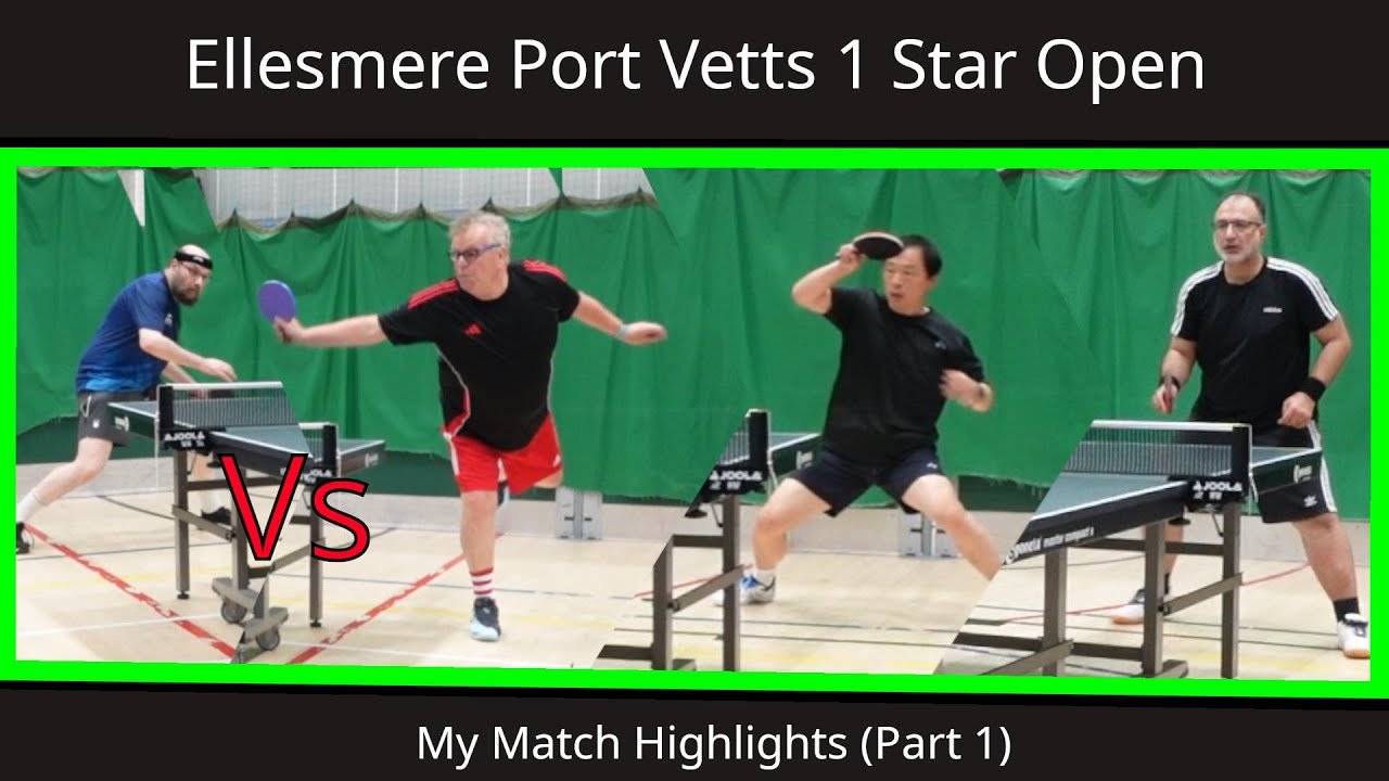 Table Tennis Tournament: Ellesmere Port Vetts 1 star open June 2025 P1 #tabletennis