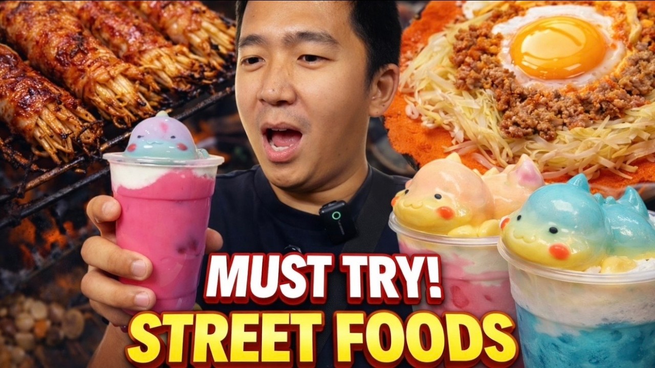 FAMOUS FOOD PARK in MANILA | ENOKI ROLL | POPPI JELLY DRINKS | ILOCOS EMPANADA | KAFOODTRIP