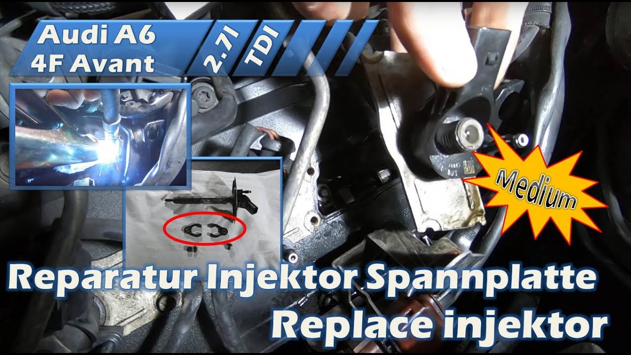 Replace injector - A6 4F 2.7 TDI - Injektor / Einspritzdüse ausbauen Audi