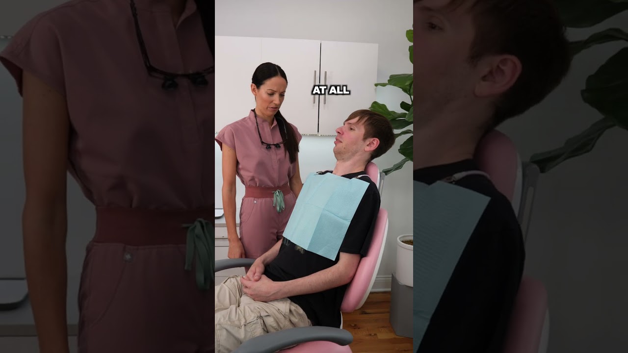 leaning back on the dental chair #shorts