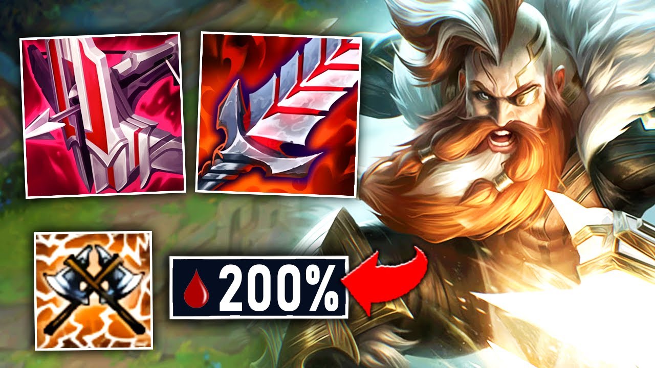 I built only Lifesteal on Olaf and Every Auto Heals 100% of my HP