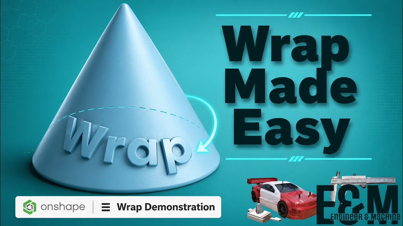 How to Use the Wrap Feature in Onshape (Cylinder & Cone Tutorial)
