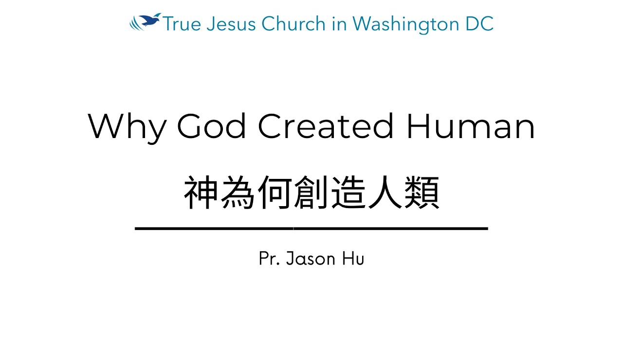 Why God Created Human 神為何創造人類 | Discovering Our Purpose & Meaning in Life | True Jesus Church in DC