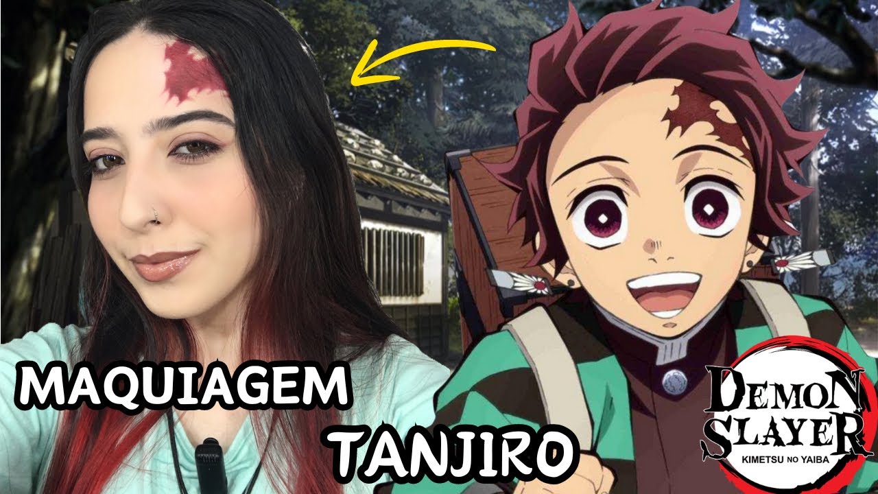 MAQUIAGEM INSPIRADA NO TANJIRO - DEMON SLAYER