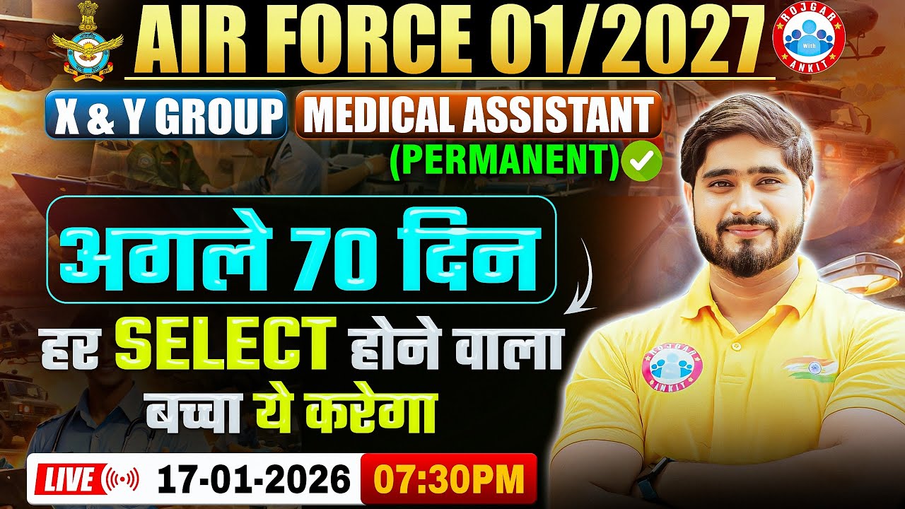 Airforce New Vacancy 2026, 70 Days Roadmap for Guaranteed Selection For Air Force, By Dharmender Sir