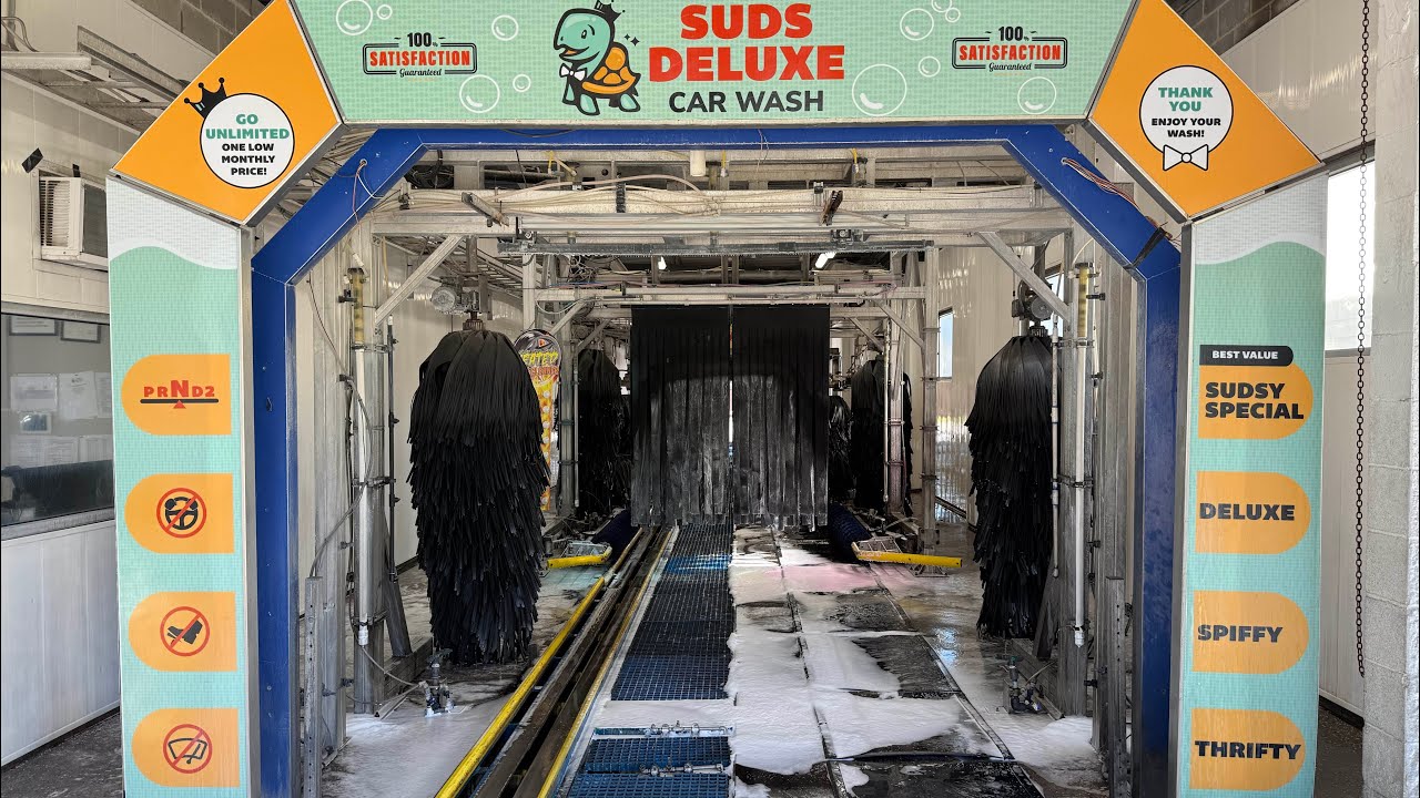 Suds Deluxe Car Wash Tomball TX Site (Outside View) Sonny’s Equipment 4K