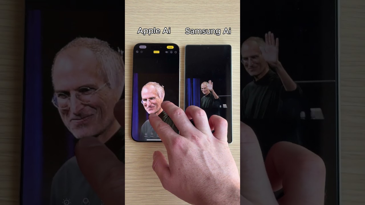 Galaxy AI vs Apple AI: What They Said About Steve Jobs 😳 #GalaxyAI #AppleAI #SteveJobs #techbattle