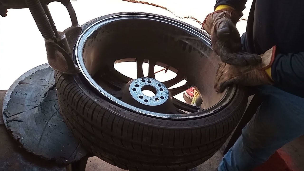 COMO TROCAR O PNEU ARO 19 PERFIL BAIXO | EM MÁQUINA CONVENCIONAL