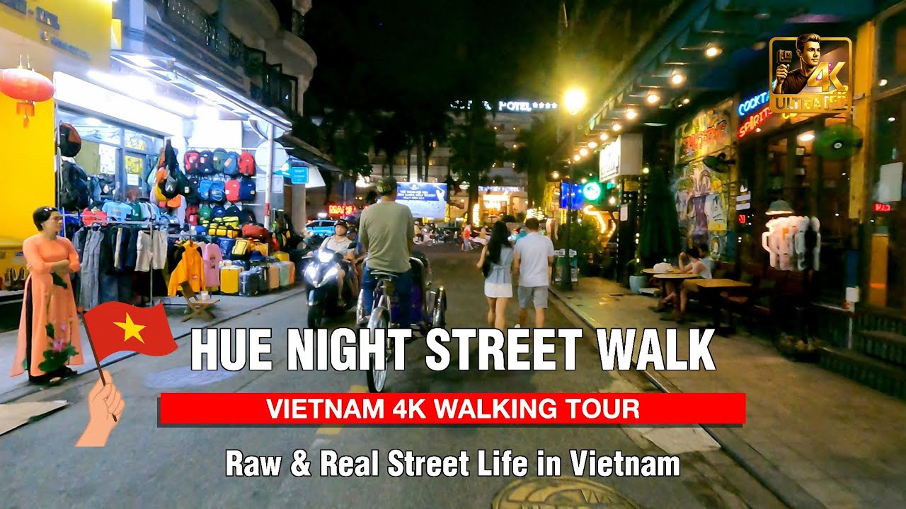 36-Minute Night Walk in Hue 🇻🇳 | Explore Real Vietnamese Life After Dark - Vietnam Walk 4K