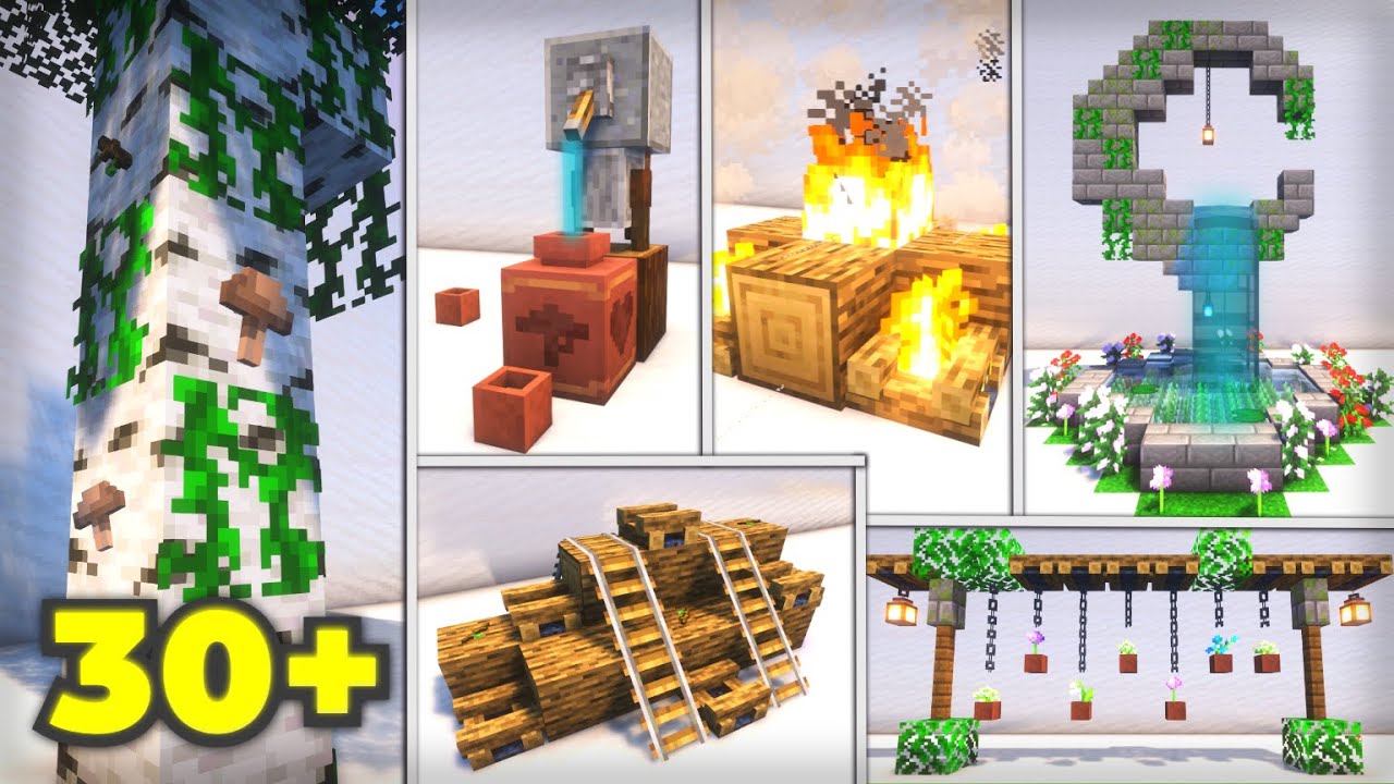 Minecraft: 30+ CottageCore Decoration Build Ideas and Hacks 🍄🌿✨
