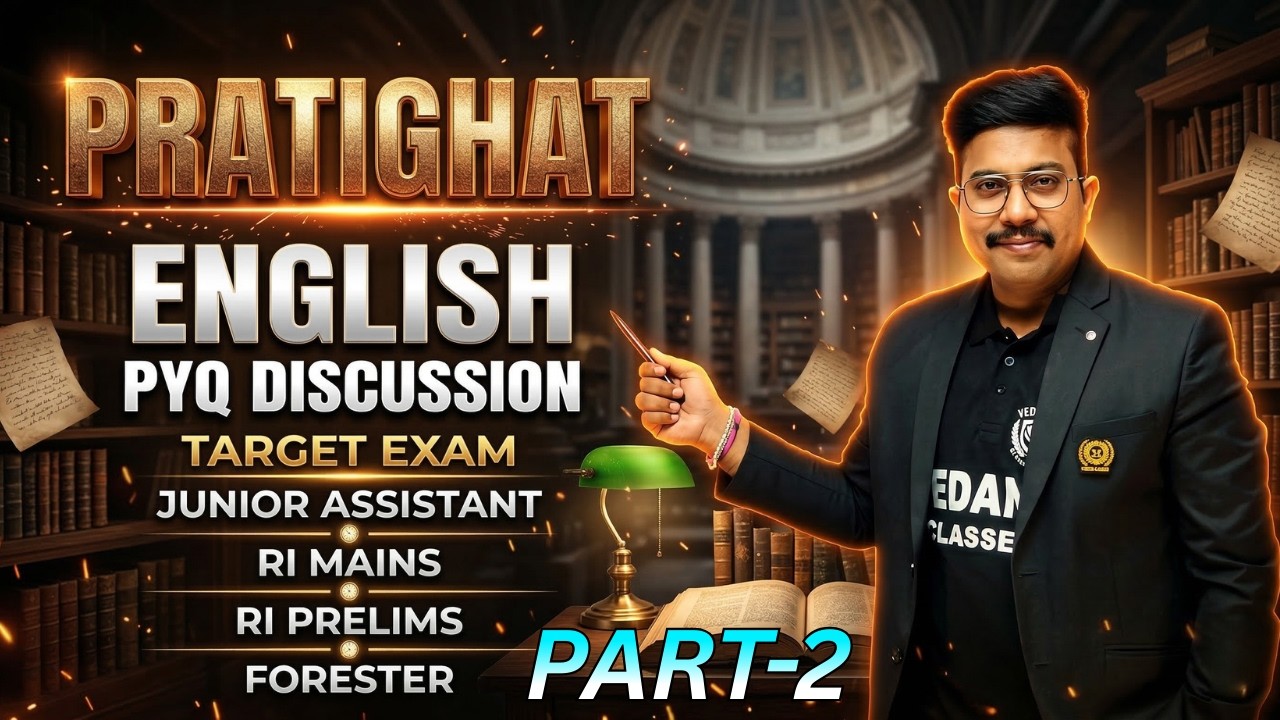 English PYQs Discussion for Junior Assistant part-2 | RI Prelims & Mains |Forester Exam English PYQs