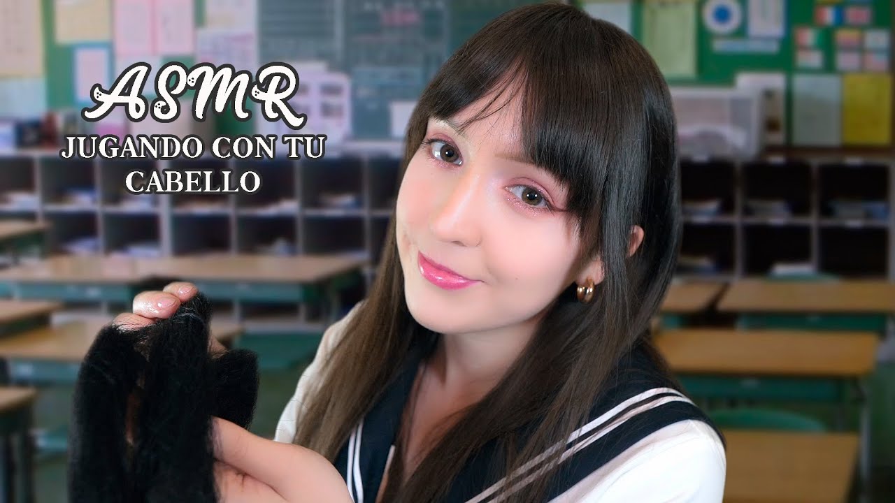⭐ASMR Jugando con tu PELO en CLASES📚 [Sub] Atención Personal en Español