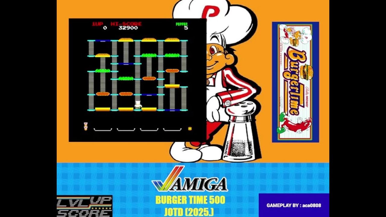COMMODORE AMIGA # BURGER TIME 500 (JOTD , 2025.) # 43.900 PTS. #