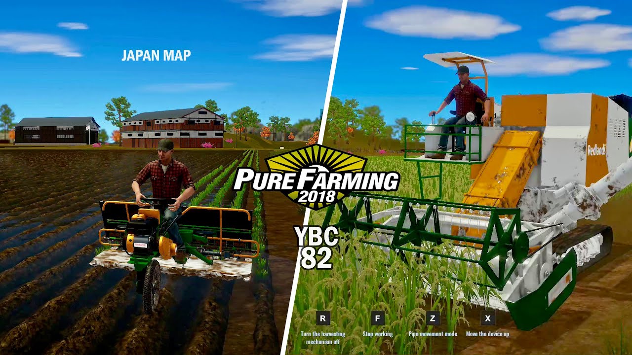 Pure Farming 2018 - #9  Japan - How to Plant Rice - Gameplay