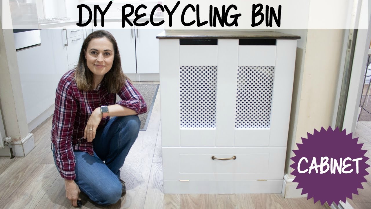 Trio Hidden Recycling Bins Cabinet with Storage | The Carpenter's Daughter