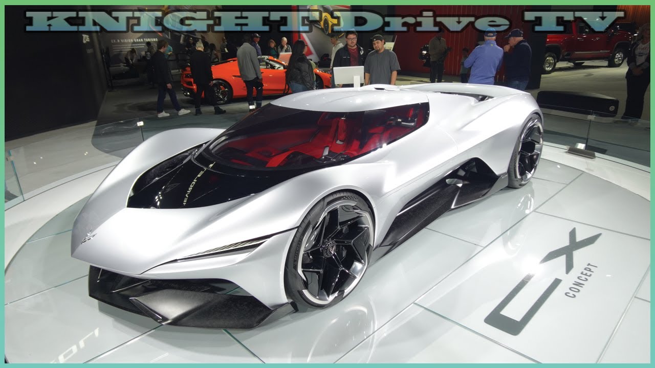 Осмотр концепта CX Corvette на автосалоне в Лос-Анджелесе