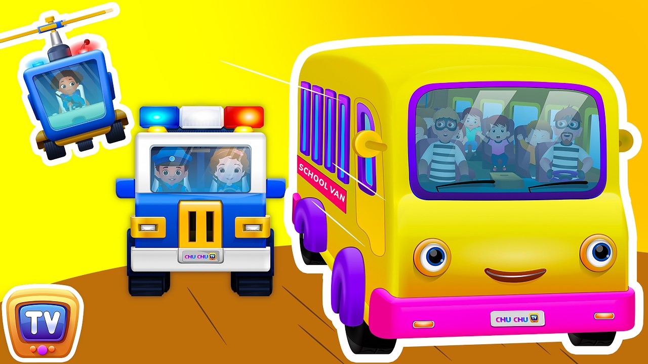 ChuChu TV Police Save the School Children - Narrative Story - Fun Cartoons for Kids