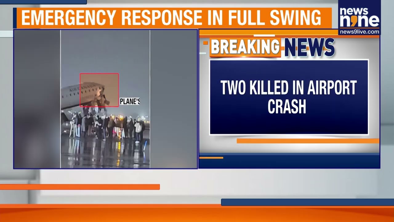 Breaking News: Deadly Plane Crash At LaGuardia Airport | Air Canada Flight Hits Fire Truck | News9
